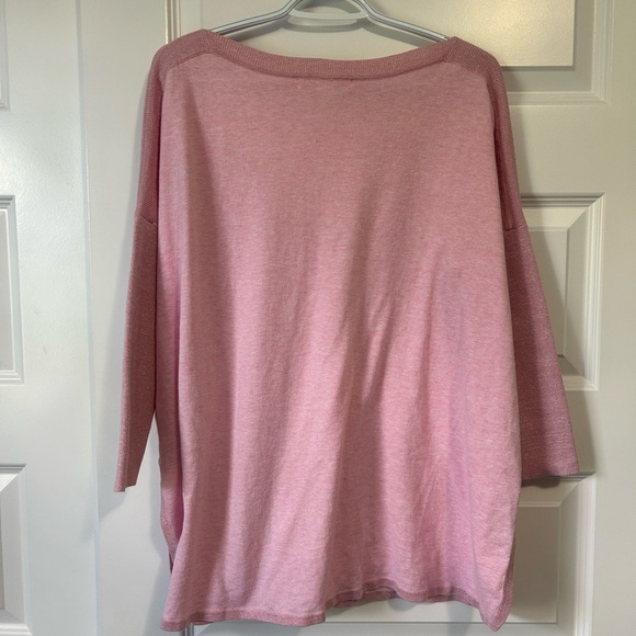 Lilly Pulitzer Cabo Pink Oversized Tunic Sweater with Pockets - Picture 3 of 9